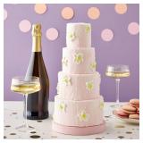 Round Foam Cake Dummy - 3, 4", 5" & 6" Dia x 3" H White 4-Pack - Cake Decorating Foam & Faux Wedding Props - Retail: $12"