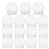 15pcs Transparent Plastic Snow Globes for DIY Crafts, Clear Snowball with Screw-on Lid, Reusable Fillable Ornaments for Custom Snow Globe Projects - Retail: $18