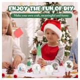 15pcs Transparent Plastic Snow Globes for DIY Crafts, Clear Snowball with Screw-on Lid, Reusable Fillable Ornaments for Custom Snow Globe Projects - Retail: $18