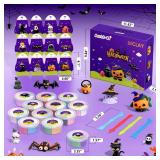 Air Dry Clay Kit - Halloween Theme, Modeling Clay for Kids, DIY Model Magic Clay with Sculpting Tools and Tutorials,12 Boxes Molding Clay, Ultra Light, Soft & Non-Sticky, Arts and Crafts Gift for Kids