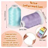 12 Colors Glow in The Dark Embroidery Thread Colorful Luminary Polyester Machine Accessories 550 Yard Sewing Thread for Embroidery Quilting Sewing Decorations - Retail: $21