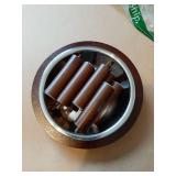 2PCS Elevated Cat Food Bowl, 5.9 Inch 304 Stainless Steel Raised Bowls with Stand, Bowl for Indoor Cats, Cat Food and Water Dishes Set, Anti Vomiting, Whisker Fatigue and Dishwasher Safe (Dark Brown)