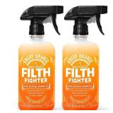 ANGRY ORANGE Citrus Multipurpose Cleaner Spray for Kitchen and Bathroom - 24 oz - Value 2 Pack - Retail: $28