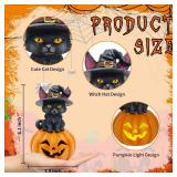 Halloween Cat Decorations in Pumpkin: 6.1