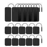 TENS Unit Replacement Pads, Nursal Reusable Self-Adhesive Electrodes Pads 20 Packs 2x2, 2x4, Latex Free Pigtail TENS Pads, Compatible with TENS 7000, AUVON TENS, Etekcity, Nicwell Care Tens - Retail: 