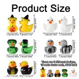 Halloween Mini Resin Ducks, Miniature Duck Ornament Assorted Witch Demon Bat Skull Ghost Pumpkin Design Tiny Decor for Halloween Party Favors Crafts Garden Patio
