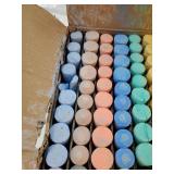 162 Pack 18 Colors Washable Sidewalk Chalk Set, Non-Toxic Jumbo Chalk for Outdoor Art Play, Paint on Playground, School Classroom Chalkboard, Office Blackboard, Outside Toys Gift For Kid and Adult. AL