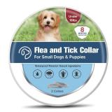Flea Collar for Small Dogs, Tick Collars for Puppy, Small Dog Flea Collar Under 18 lbs, 8 Months Protection (Pack of 2) - Retail: $30