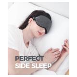 Luxury Sleep Mask for Back, Side Sleeper, Complete Light Blocking Sleeping Eye Mask Night Blindfold, 3D Zero Pressure & Spacious for Lash Extensions, Breathable Soft Eye Cover Flight Nap Travel - Reta
