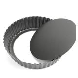 9.5\" x 2\" Nonstick Tart Pan Quiche Pan Pie Pan with Removable Bottom - Retail: $12