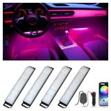 Car Lights Interior, LED Lights for Car Interior with APP Control, Truck Inside Lights with DIY Mode and Music Mode, Ambient Lighting for Men, DC 12V - Retail: $20