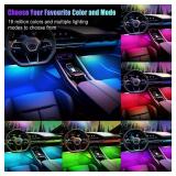 Car Lights Interior, LED Lights for Car Interior with APP Control, Truck Inside Lights with DIY Mode and Music Mode, Ambient Lighting for Men, DC 12V - Retail: $20