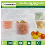 Food Storage Containers 16 oz Plastic Deli Containers with Lids, Slime, Soup, Meal Prep Containers | BPA Free | Stackable | Leakproof | Microwave/Dishwasher/Freezer Safe. 26 Bowls, 16 Lids. - Retail: 
