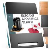 Elegant Sliding Tray for Your Coffee Maker & Heavy Kitchen Appliances - Sturdy, Slides Easily from Under The Cabinet (Black, 9.5W x 14D) - Retail: $38