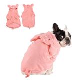 Halloween Pig Dog Costume - Pet Christmas New Year Hoodie Warm Party Coat Outfit for Small and Medium Cat Dog Clothes(Pink Pig,M) - Retail: $17