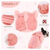 Halloween Pig Dog Costume - Pet Christmas New Year Hoodie Warm Party Coat Outfit for Small and Medium Cat Dog Clothes(Pink Pig,M) - Retail: $17