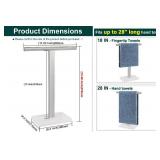Hand Towel Holder, T-Shape Hand Towel Stand for Bathroom, Hand Towel Rack Bar Standing for Vanity Kitchen Countertop, 304 Stainless Steel (Marble Base, Brushed) - Retail: $18