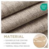 Blackout Curtains for Bedroom - Nature Linen 84 Inch Long 100% Light Blocking 2 Panels Set, Rod Pocket & Back Tabs Living Room Drapes, Thermal Insulated Room Darkening Window Curtains - Retail: $24