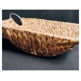 Natural Water Hyacinth Basket with Metal Handle