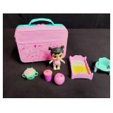 Baby Alive Doll with Pink Carrier Set