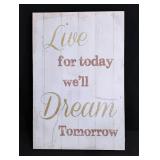 Live Dream Tomorrow Inspirational Wall Art