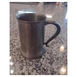 Vintage Pewter Mug with Clear Bottom