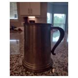 Vintage Pewter Mug with Clear Bottom