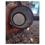 Vintage Pewter Mug with Clear Bottom