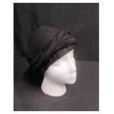 Black Silk Turban Style Head Wrap