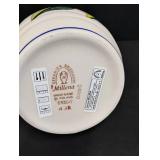 Millena Pottery 6\" Utensil Jar Made in the Pointsettia Paradise Pattern.