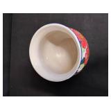 Millena Pottery 6\" Utensil Jar Made in the Pointsettia Paradise Pattern.