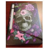 Decorative Skull and Flowers Galaxy 9 Plus Tablet Cover