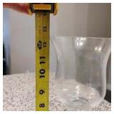 Two Tall Glass Candle Holders