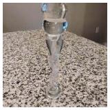 Two Tall Glass Candle Holders