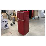 Galanz Retro Style Double Door Refrigerator - Red - Retail: $599