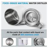 DC HOUSE 1 Gallon Water Distiller Machine, 750W 4L Pure Distilled Water Maker Machine for Home Countertop Table Desktop, Drinking Purifier for Home Kitchen CPAP Hmidifiers with Pastic Container