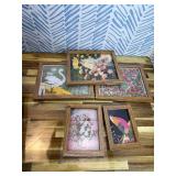 LANCHI95 15 Pcs FRAMED Eclectic Wall Decor, Colorful Eclectic Decor, Colorful Art, Girls Room, Vintage Wall Art Prints, Moody Maximalist Bedroom Decorations