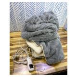 Heated Blanket Full Size Electric Blanket, Faux Fur Heat Blanket, Super Soft Cozy Heating Blanket with 9 Heating Levels & 1-9 Hours Auto Off, Fast Heating & Overheat Protection, 72" x 84", Gray