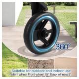 Retails for $123! Rollator Walker with Seat for Seniors   Foldable Lightweight 19.58 lbs, 10 Inch Airless Tires, Adjustable Hand Brakes, Heavy Duty Aluminum Frame, Portable Mobility Aid for Indoor Out