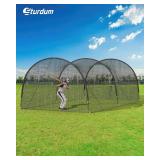 Retails for $166! Batting Cage, 22ft/30ft/35ft/55ft/70ft Baseball Softball Hitting cage Net, Portable Baseball Cage Netting System for Solo or Team Training, for Backyard Field Outdoor Indoor