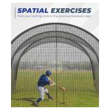 Retails for $166! Batting Cage, 22ft/30ft/35ft/55ft/70ft Baseball Softball Hitting cage Net, Portable Baseball Cage Netting System for Solo or Team Training, for Backyard Field Outdoor Indoor