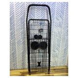 DMI Utility Cart with Wheels to be used for Shopping, Grocery, Laundry and Stair Climber Cart, Weighs 7.5 Pounds but holds up to 90 Pounds, Compact and Foldable, Black