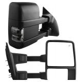 Retails for $156! YITAMOTOR Towing Mirrors Compatible with 2008-2016 Ford F250 F350 F450 F550 Super Duty, Power Adjustable Heated Turn Signal Manual Telescoping Folding Pair Set
