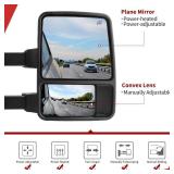 Retails for $156! YITAMOTOR Towing Mirrors Compatible with 2008-2016 Ford F250 F350 F450 F550 Super Duty, Power Adjustable Heated Turn Signal Manual Telescoping Folding Pair Set