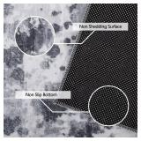 Zacoo Area Rug 4x6 Abstract Rug Grey Rug Indoor Modern Floor Cover Soft Bedroom Rug Thick Living Room Carpet Contemporary Print Throw Rug Non Slip Non Shedding Home Decor Rug Dining Room Kitchen,Gray