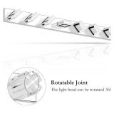 Retails for $140! Ralbay 46inch Modern LED Vanity Light Chrome 7 Lights Bathroom Light Fixtures Acrylic Up and Down Bathroom Wall Mounted Lighting Over Long Mirror