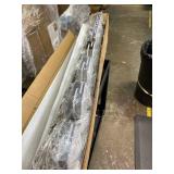 Retails for $140! Ralbay 46inch Modern LED Vanity Light Chrome 7 Lights Bathroom Light Fixtures Acrylic Up and Down Bathroom Wall Mounted Lighting Over Long Mirror