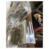 Retails for $140! Ralbay 46inch Modern LED Vanity Light Chrome 7 Lights Bathroom Light Fixtures Acrylic Up and Down Bathroom Wall Mounted Lighting Over Long Mirror