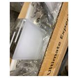 Retails for $140! Ralbay 46inch Modern LED Vanity Light Chrome 7 Lights Bathroom Light Fixtures Acrylic Up and Down Bathroom Wall Mounted Lighting Over Long Mirror