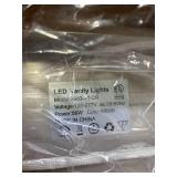 Retails for $140! Ralbay 46inch Modern LED Vanity Light Chrome 7 Lights Bathroom Light Fixtures Acrylic Up and Down Bathroom Wall Mounted Lighting Over Long Mirror